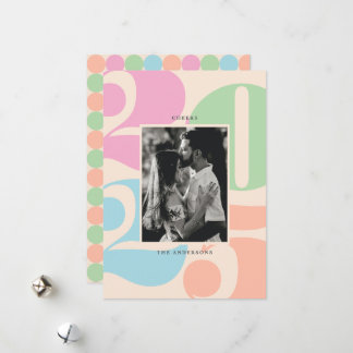 Cartes Pour Fêtes Annuelles Téméraire coloré chiffres Honneur Nouvel An Photo