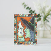 CARTES POUR FÊTES ANNUELLES TÉMOIGNAGE MANGEANT DE LA GLACE CRÈME CONE, HALLOW (Debout devant)