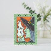 CARTES POUR FÊTES ANNUELLES TÉMOIGNAGE MANGEANT DE LA GLACE CRÈME CONE, HALLOW (Debout devant)