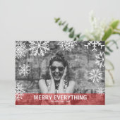 Cartes Pour Fêtes Annuelles Température moderne Falling snowflakes Vacances ro (Debout devant)