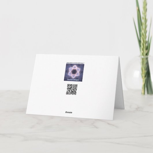 Cartes Pour Fêtes Annuelles Tempête de neige Menorah de Hanoukka (Dos)