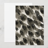 Cartes Pour Fêtes Annuelles Tempête de poissons (Devant / Derrière)