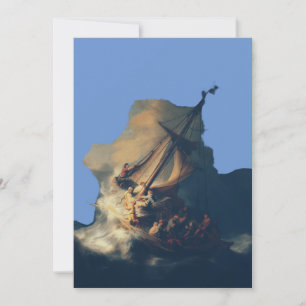 Cartes Pour Fêtes Annuelles Tempête sur la mer de Galilée par Rembrandt Art