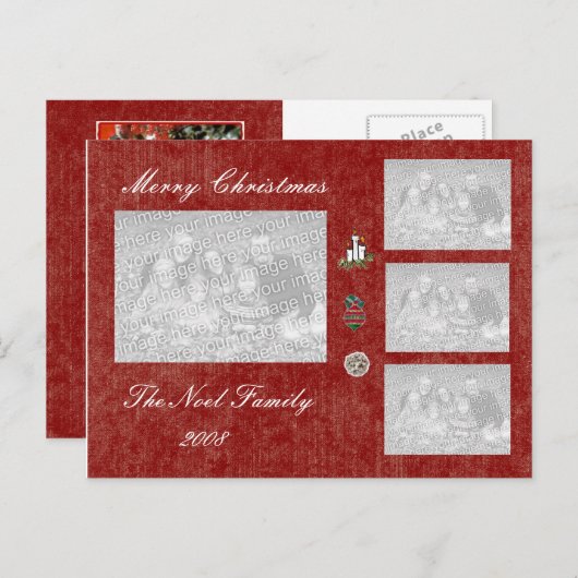 CARTES POUR FÊTES ANNUELLES TEMPLATE (Devant / Derrière)