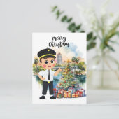 Cartes Pour Fêtes Annuelles Temps de Noël pilote en Floride (Debout devant)