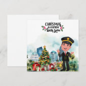 Cartes Pour Fêtes Annuelles Temps de Noël pilote en Floride (Devant / Derrière)