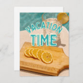 Cartes Pour Fêtes Annuelles temps de vacances (Devant / Derrière)