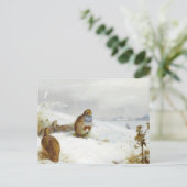 Cartes Pour Fêtes Annuelles Temps difficile - perdrix et lièvre, Art Bird (Debout devant)