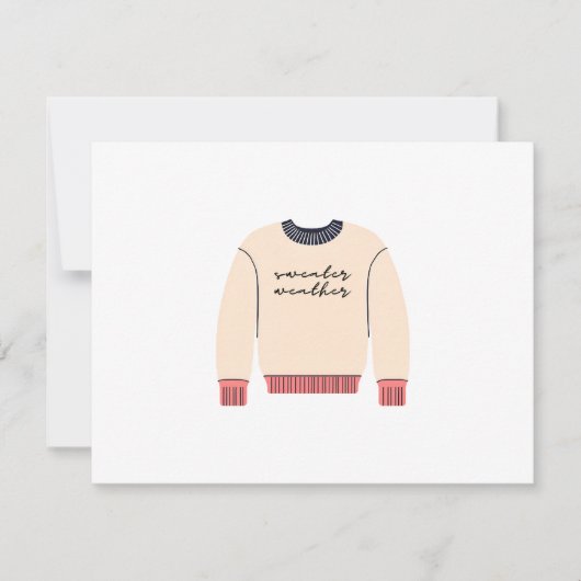 Cartes Pour Fêtes Annuelles Temps du pull (Devant)