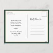 Cartes Pour Fêtes Annuelles Temps le plus merveilleux de l'année Green Script  (Dos)