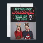 Cartes Pour Fêtes Annuelles Temps le plus merveilleux de l'année Rouge Script<br><div class="desc">Pingouin de Noël avec carte de vacances Casquette Père Noël</div>