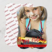 Cartes Pour Fêtes Annuelles Temps moderne Joyeuses vacances Fancy Cut (Devant / Derrière)