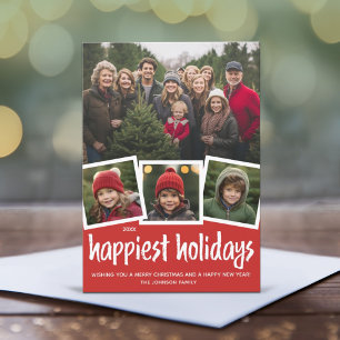 Cartes Pour Fêtes Annuelles Tendance 4 Photo Noël Meilleures Fêtes