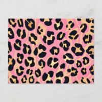 Tendance Chic Peach Leopard Poster de animal
