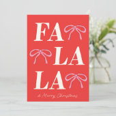 Cartes Pour Fêtes Annuelles Tendance Fa La La (Debout devant)