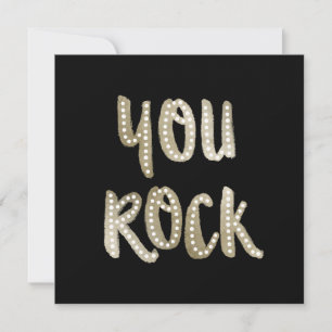 Cartes Pour Fêtes Annuelles Tendance Typographique Noir & Faux Or Vous Déchire