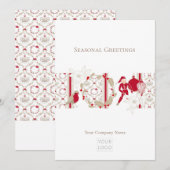 Cartes Pour Fêtes Annuelles Tendance Whimsical Joyeuses Fêtes (Devant / Derrière)