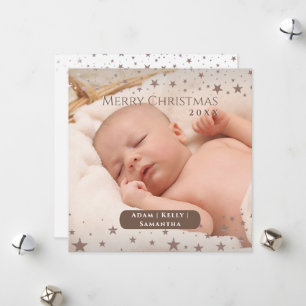 Cartes Pour Fêtes Annuelles Tendre Noël étoilé Photo personnalisée de vacances