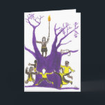Cartes Pour Fêtes Annuelles Tenez la lumière pour Hannuka<br><div class="desc">danse autour de l'arbre. Fille sur le dessus tenant une lumière</div>