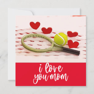 Cartes Pour Fêtes Annuelles Tennis balle t'aime Maman pour Mère