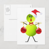 Cartes Pour Fêtes Annuelles Tennis Christmas (Devant / Derrière)