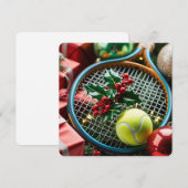 Cartes Pour Fêtes Annuelles Tennis Christmas Themed for Player  (Devant / Derrière)