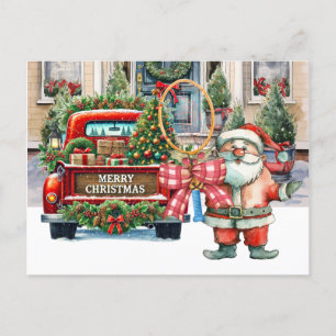 Cartes Pour Fêtes Annuelles Tennis de Noël avec le Père Noël