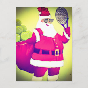 Cartes Pour Fêtes Annuelles Tennis de Santa Handles
