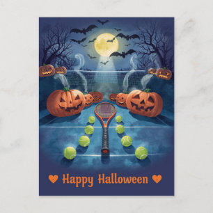 Cartes Pour Fêtes Annuelles Tennis Halloween pour Joueur de Tennis avec raquet