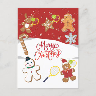 Cartes Pour Fêtes Annuelles Tennis Joyeux Noël avec du pain d'épices