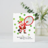 Cartes Pour Fêtes Annuelles Tennis Joyeux Noël avec le Père Noël (Debout devant)