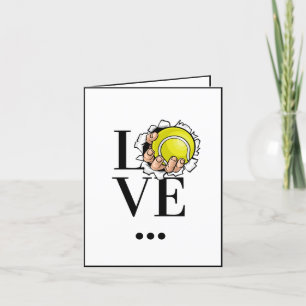 Cartes Pour Fêtes Annuelles Tennis Love Joueur Entraîneur Sports Thème Athléti