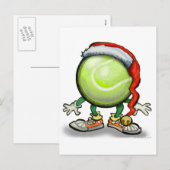 Cartes Pour Fêtes Annuelles Tennis Noël (Devant / Derrière)