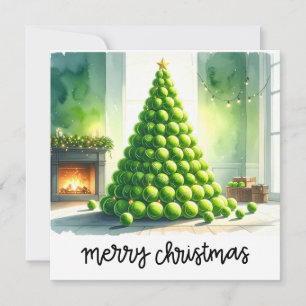 Cartes Pour Fêtes Annuelles Tennis Noël  Boule festive Sapin de Noël