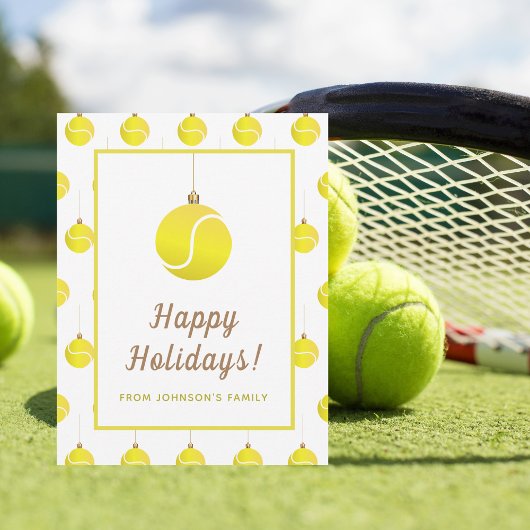Cartes Pour Fêtes Annuelles Tennis Ornament Noël Thème Fêtes Salutations
