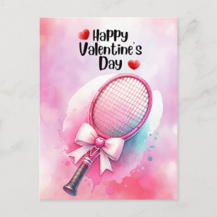 Cartes Pour Fêtes Annuelles TENNIS Saint Valentin pour jouer avec amour