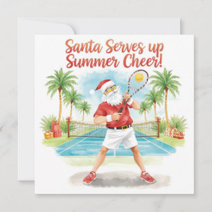 Cartes Pour Fêtes Annuelles Tennis Santa Claus thème de Noël