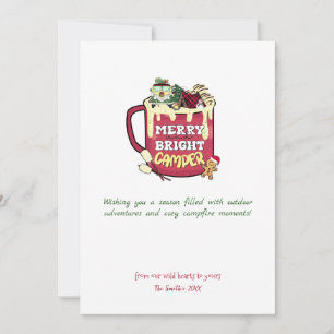 Cartes Pour Fêtes Annuelles Tente de Noël Camping Mountain Outdoor Adventure