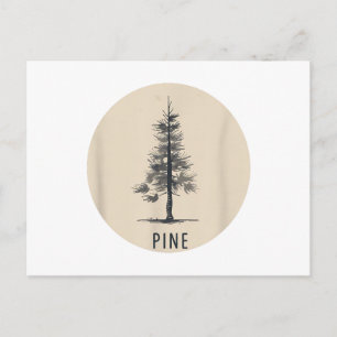 Cartes Pour Fêtes Annuelles Tenue d'un pin unique