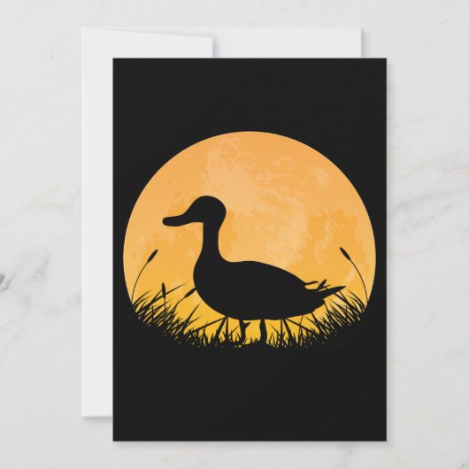 Cartes Pour Fêtes Annuelles Tenue facile Halloween Canard Colvert Plongeur Lun (Devant)
