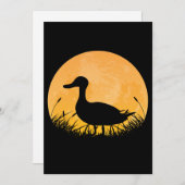 Cartes Pour Fêtes Annuelles Tenue facile Halloween Canard Colvert Plongeur Lun (Devant / Derrière)