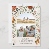 Cartes Pour Fêtes Annuelles Terracotta 3 photo botanique élégant arche (Devant)