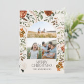 Cartes Pour Fêtes Annuelles Terracotta 3 photo botanique élégant arche (Debout devant)