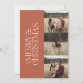 Cartes Pour Fêtes Annuelles Terracotta moderne minima multi photo botanique (Devant)