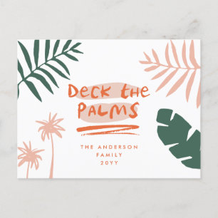 Cartes Pour Fêtes Annuelles terrasse palmiers noël tropical moderne