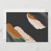 Cartes Pour Fêtes Annuelles Terre cuite noire moderne minime aquarelle photo (Dos)