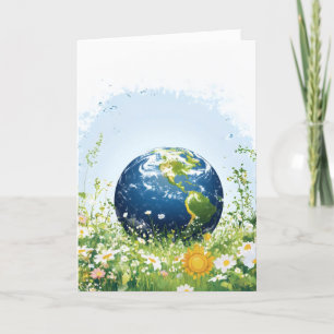 Cartes Pour Fêtes Annuelles Terre Planète Prairie Nature