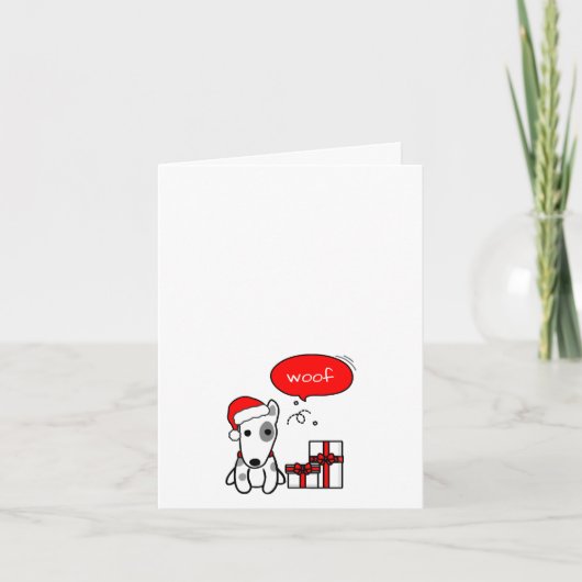 Cartes Pour Fêtes Annuelles Terrier avec cadeaux Noël (Devant)