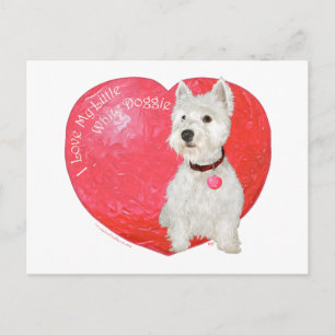 Cartes Pour Fêtes Annuelles Terrier Blanc de West Highland pour la Saint-Valen