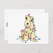 Cartes Pour Fêtes Annuelles Terrier blond comme les blés doucement enduit - (Devant / Derrière)